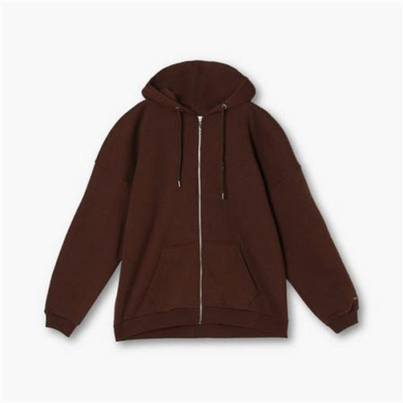 Full zip up blank jacket hoodies Manufacturer | Custom print logo terry oversize loose hoodies factory - 图片 4