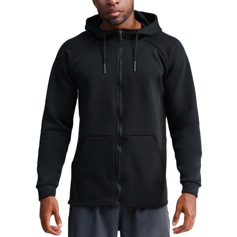 custom fitness blank zip up Jacket Manufacturer | sports training wear jacket for men Supplier - 图片 3