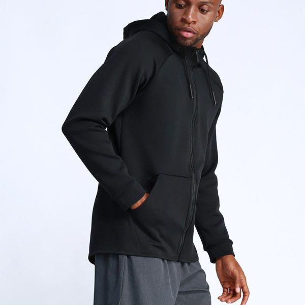 custom fitness blank zip up Jacket Manufacturer | sports training wear jacket for men Supplier - 图片 4