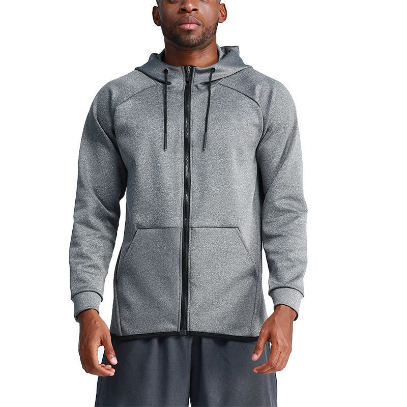 custom fitness blank zip up Jacket Manufacturer | sports training wear jacket for men Supplier - 图片 2
