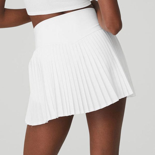 Pleated Tennis Skirt with Pockets Manufacturer | Activewear Workout Running Flowy Athletic Skorts Factory - 图片 2