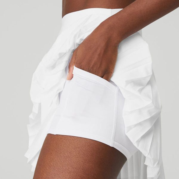 Pleated Tennis Skirt with Pockets Manufacturer | Activewear Workout Running Flowy Athletic Skorts Factory - 图片 3