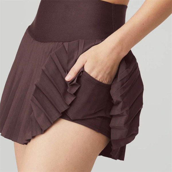 Lightweight Pleated Tennis Athletic Golf Skirts Manufacturer | Running Skorts Skirts with Shorts Pockets Factory - 图片 3