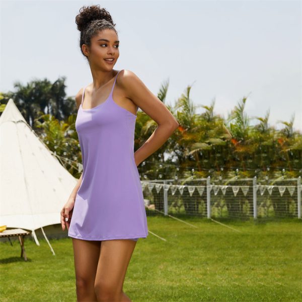 Athletic Tennis Dress with Shorts Pocket Manufacturer | Women's Workout Golf Dress Factory - 图片 3