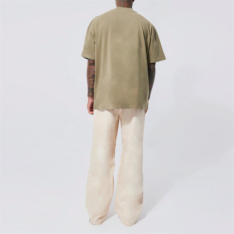 Custom Logo Clothes Men Utility Pocket T-shirt Manufacturers | High Street Heavy Weight Cotton T-Shirts factory - 图片 2