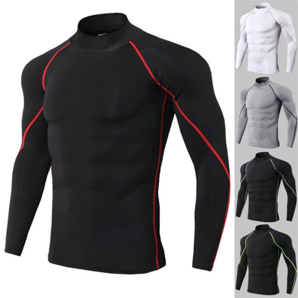 Compression Athletic Men Long Sleeve Shirts Manufacturers | Custom gym Workout running gym Clothes Shirts Manufacturers - 图片 4