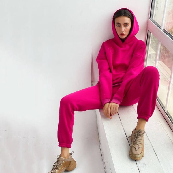 plus size women hoodies and jogger set women tracksuit Manufacturer | Custom women two piece tracksuit sweatsuit set Supplier - 图片 2