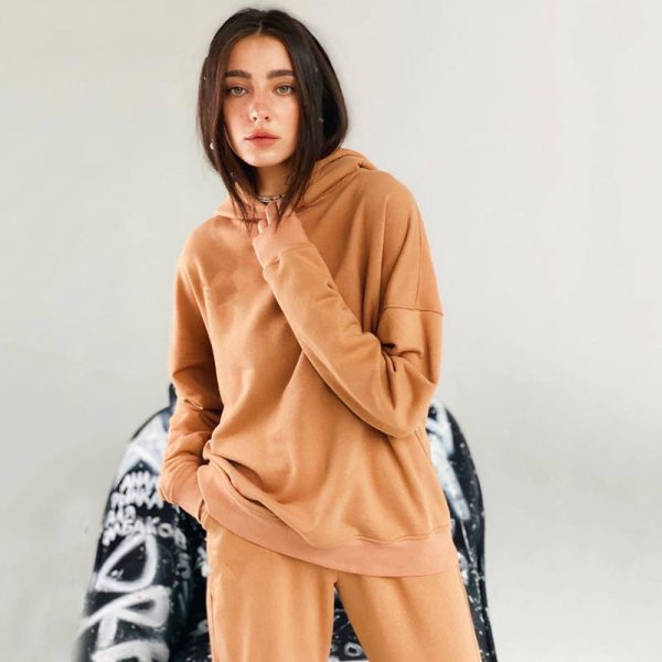 plus size women hoodies and jogger set women tracksuit Manufacturer | Custom women two piece tracksuit sweatsuit set Supplier - 图片 5