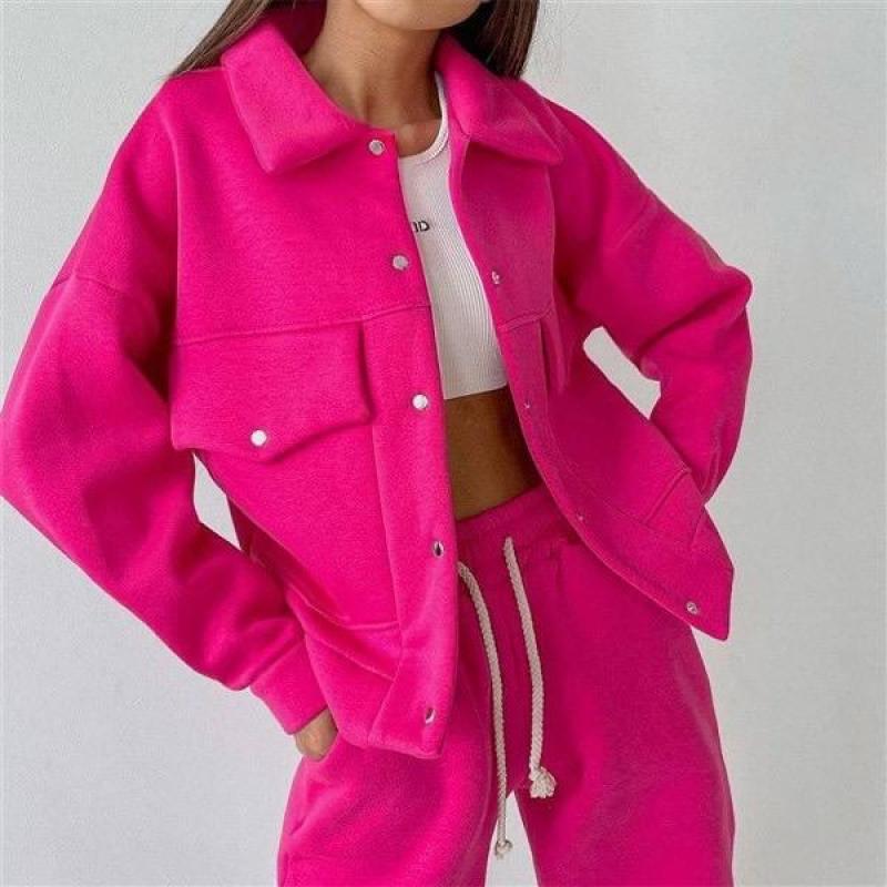2 piece oversize tracksuit Supplier | Custom custom logo comfy blank sweatsuit set women Supplier - 图片 3