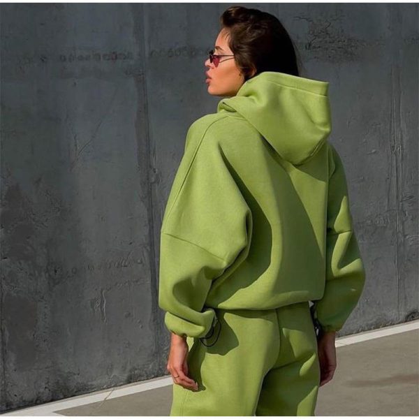 custom fleece two pieces tracksuit Supplier | Custom Wholesale oversize hoodies set tracksuit Supplier - 图片 3