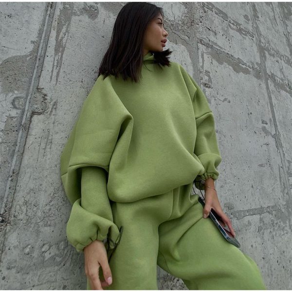 custom fleece two pieces tracksuit Supplier | Custom Wholesale oversize hoodies set tracksuit Supplier - 图片 4