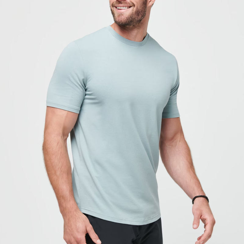 180 Gsm Pima Cotton Fitness T Shirts Manufacturers | Custom Slim Fit Short Sleeve Eco-friendly Plain Blank T-Shirt Manufacturers - 图片 2