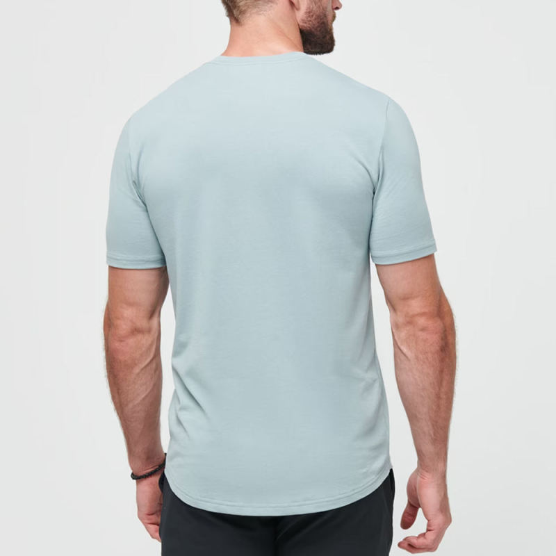 180 Gsm Pima Cotton Fitness T Shirts Manufacturers | Custom Slim Fit Short Sleeve Eco-friendly Plain Blank T-Shirt Manufacturers - 图片 3