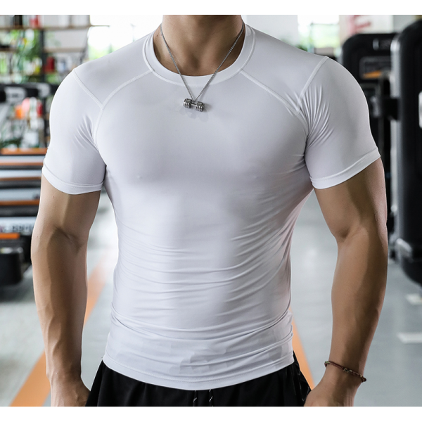 Mens Muscle Slim Fit Blank Gym T Shirts Manufacturers | QUICK DRY Custom Sports Fitness T-Shirts Manufacturer - 图片 4