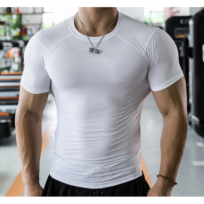 Mens Muscle Slim Fit Blank Gym T Shirts Manufacturers | QUICK DRY Custom Sports Fitness T-Shirts Manufacturer - 图片 4