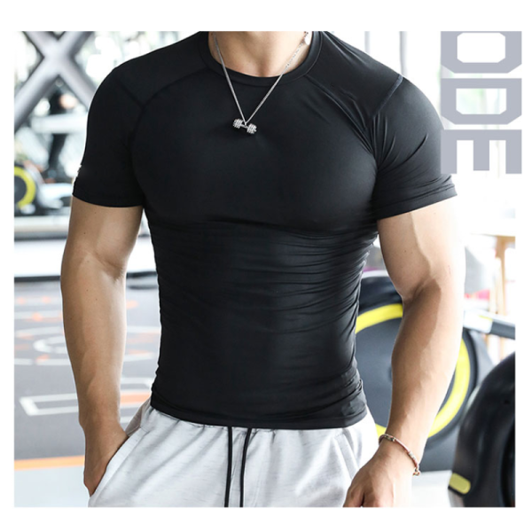 Mens Muscle Slim Fit Blank Gym T Shirts Manufacturers | QUICK DRY Custom Sports Fitness T-Shirts Manufacturer - 图片 5