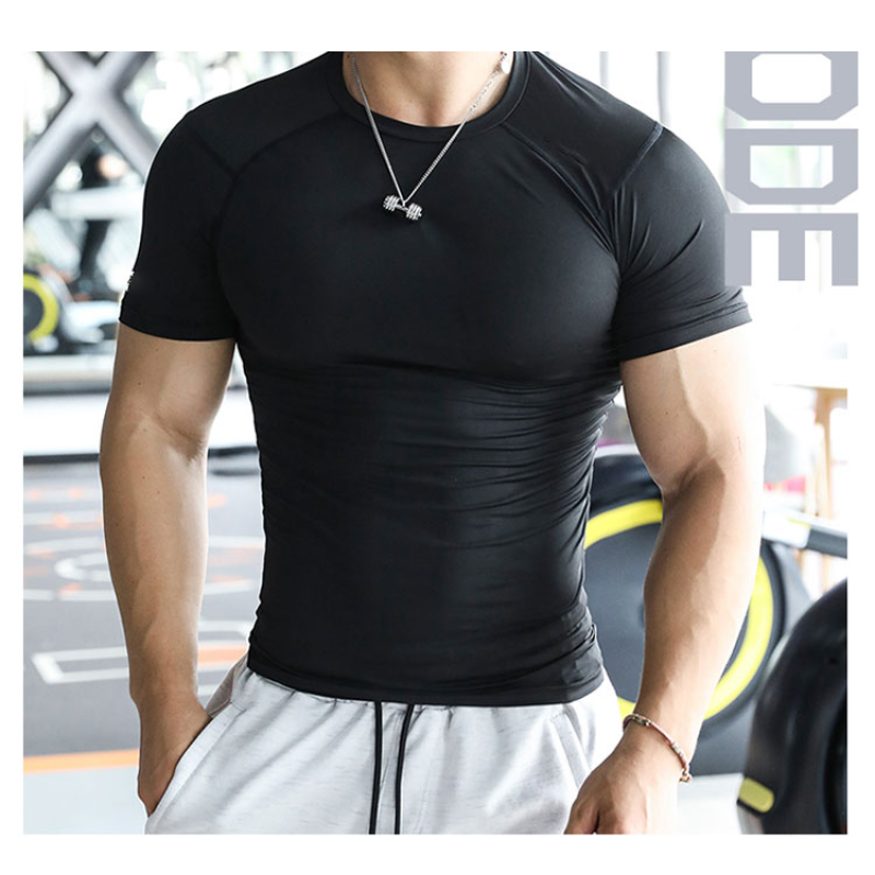 Mens Muscle Slim Fit Blank Gym T Shirts Manufacturers | QUICK DRY Custom Sports Fitness T-Shirts Manufacturer - 图片 5