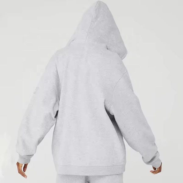Loose Fit Blank Zip Up Hoodies Manufacturer | Custom Plus Size Loose Fit Blank Hoodies Factory - 图片 5