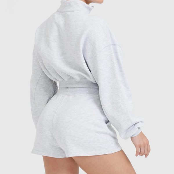 1/4 Half Zip Sweatshirts Manufacturer | Drop Shoulder Pullover Turtleneck sweatshirts Factory - 图片 6