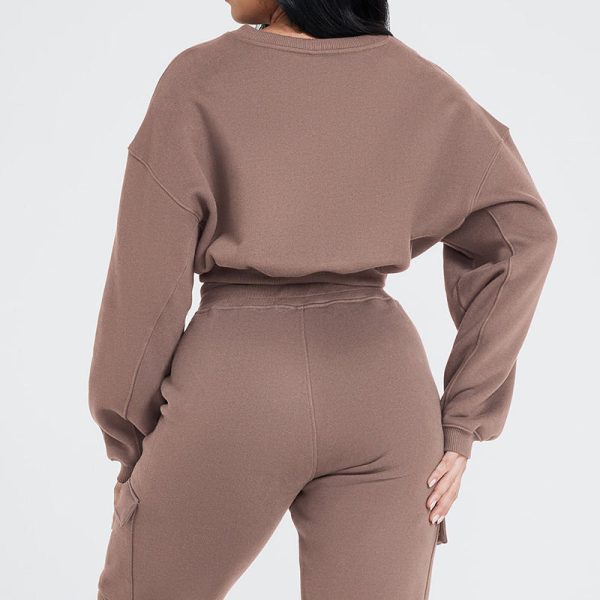 Oversized V-neck Sweatshirt Manufacturer | Thick Drop Shoulder sweatshirts Factory - 图片 5