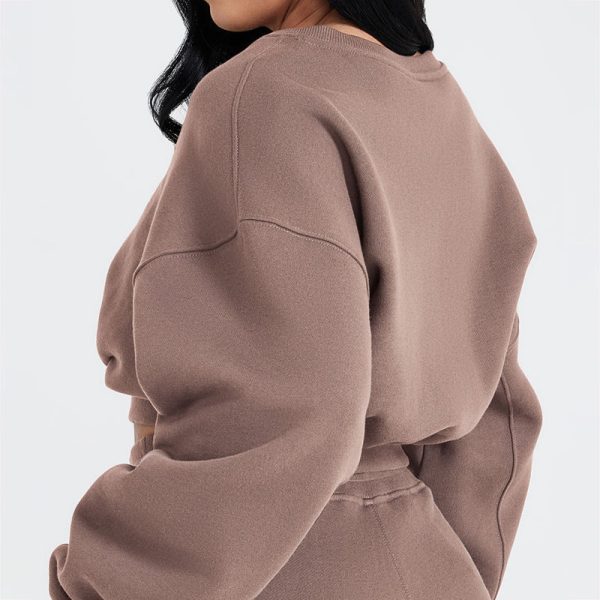 Oversized V-neck Sweatshirt Manufacturer | Thick Drop Shoulder sweatshirts Factory - 图片 3
