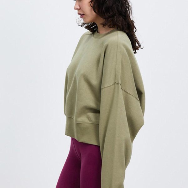oversized pullover sweatshirt Manufacturer | long sleeve crew neck terry sweatshirts Factory - 图片 3