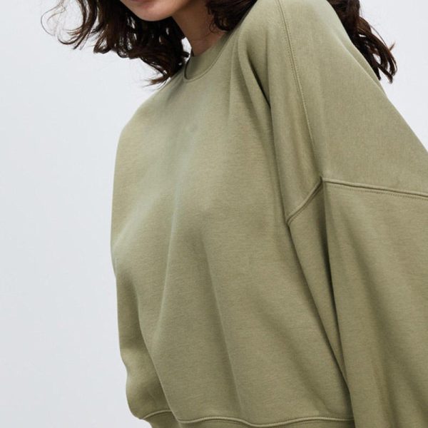 oversized pullover sweatshirt Manufacturer | long sleeve crew neck terry sweatshirts Factory - 图片 5