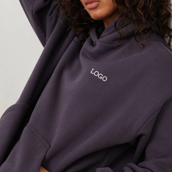 Custom Gym Fitness Drop Shoulder Oversize Hoodies Manufacturer | Cotton Fleece Warm Oversize hoodie - 图片 5