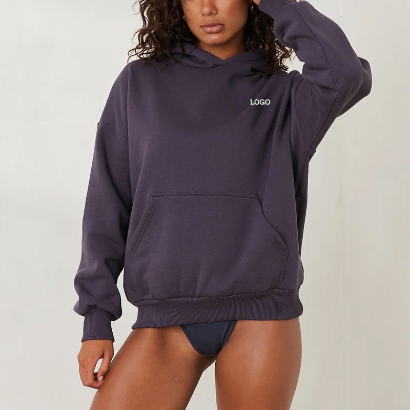Custom Gym Fitness Drop Shoulder Oversize Hoodies Manufacturer | Cotton Fleece Warm Oversize hoodie - 图片 4