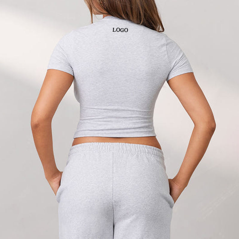 Gym Fitness Short Sleeves Shirts Manufacturer | Custom Print Quick Dry Summer Crop Top Shirts - 图片 2