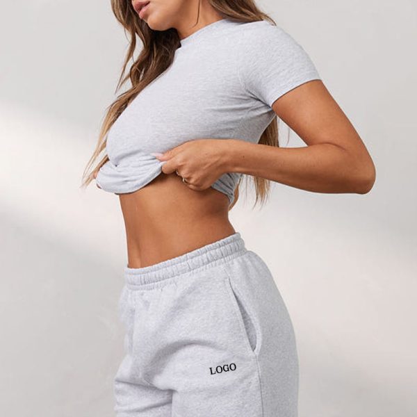 Gym Fitness Short Sleeves Shirts Manufacturer | Custom Print Quick Dry Summer Crop Top Shirts - 图片 5
