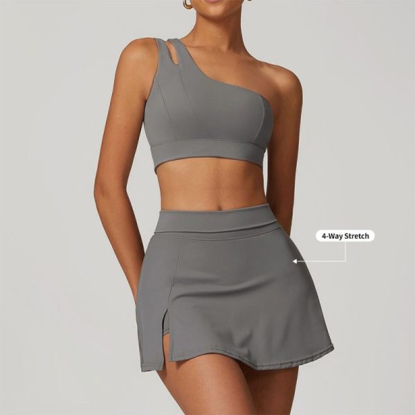 Quick Dry Nylon Short Skirt Manufacturer | Fitness Workout Tennis Skirt Set For Women suppliers - 图片 3