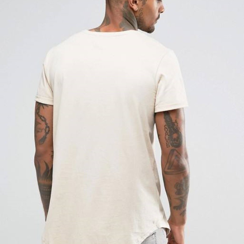 Oversized Men's Curved Hem T-shirts Manufacturers | Custom Round Neck Pima Cotton T-Shirts supplier - 图片 3