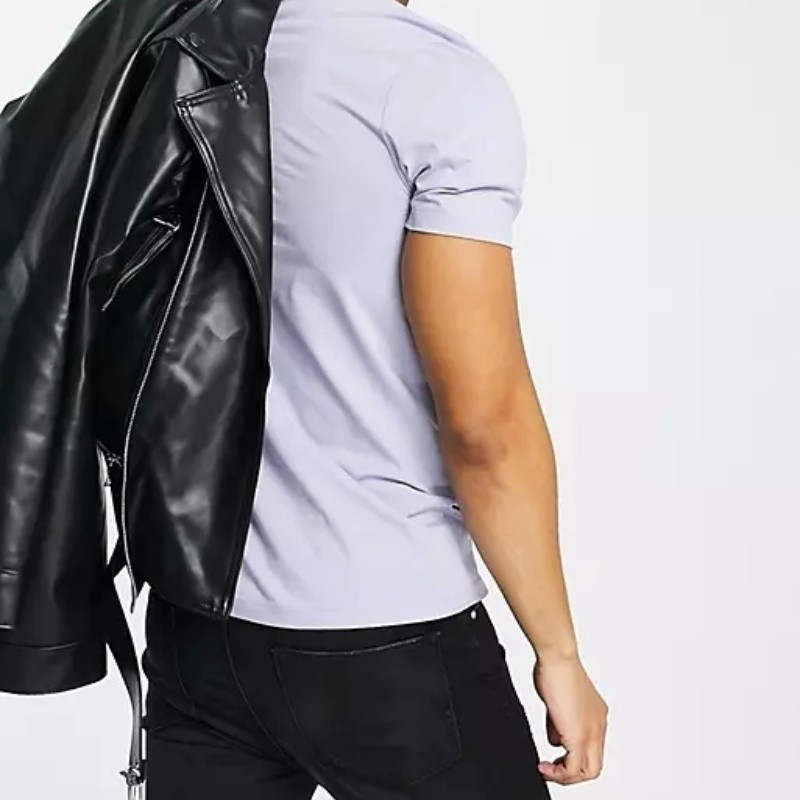 Cotton Mix Spandex Slim Fit T Shirts Manufacturers | Summer Plain Custom T shirt supplier - 图片 2