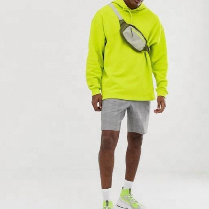 Custom Neon hoodie With Zipper Hoodies manufacturer | High Quality Plain Oversized hoodies - 图片 3