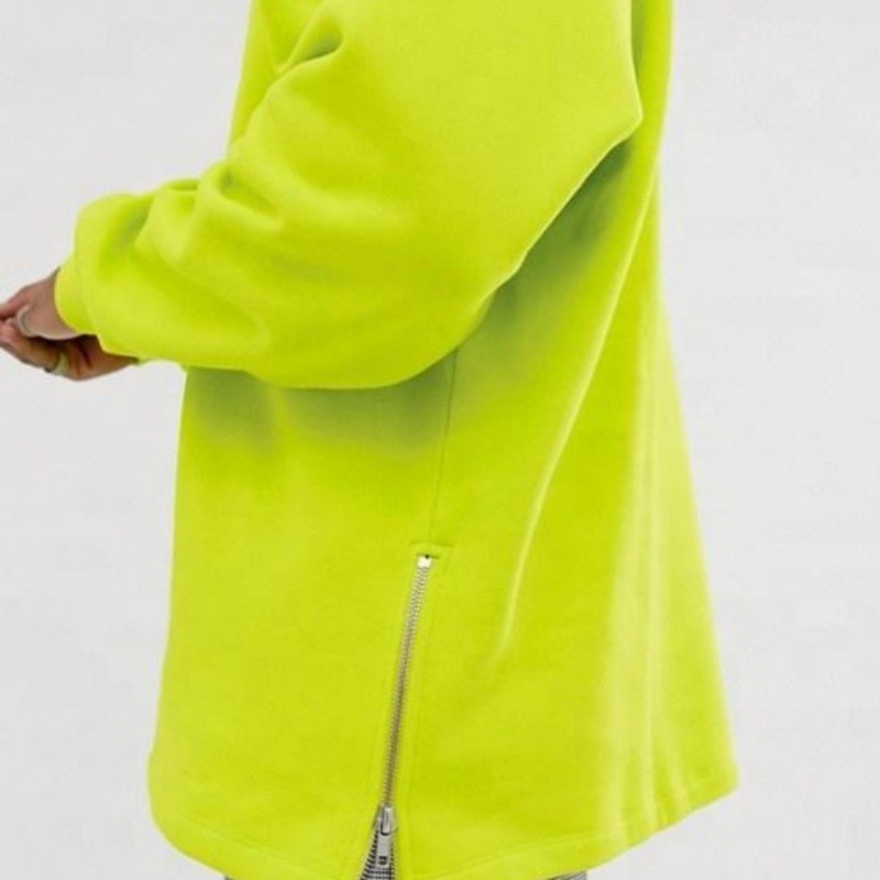 Custom Neon hoodie With Zipper Hoodies manufacturer | High Quality Plain Oversized hoodies - 图片 2