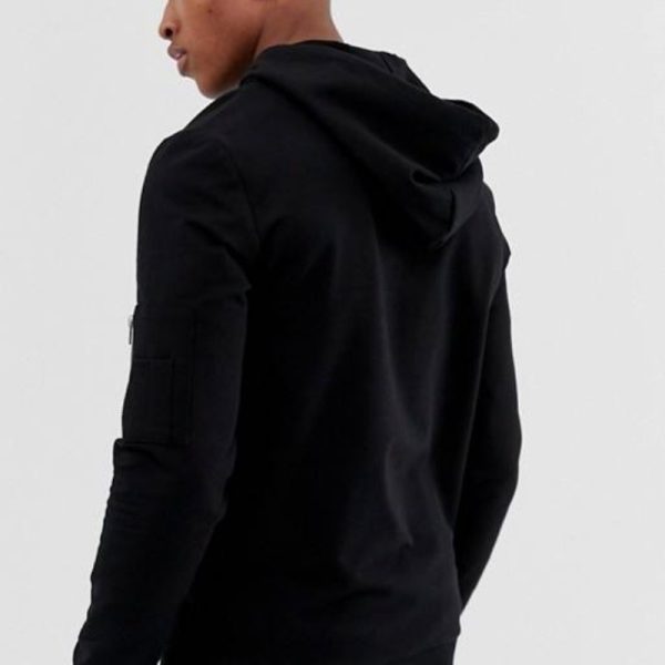 Custom Cotton Zipper pocket Hoodies manufacturer | High Quality Plain Oversized hoodies - 图片 2