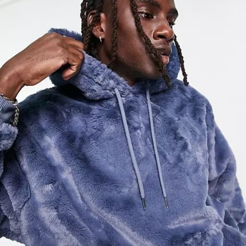 Custom sherpa fleece hoodies manufacturer | warm comfortable Fleece men hoodie manufacturer - 图片 3