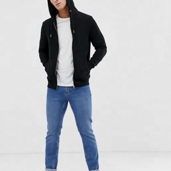 Custom Zip Up Hoodies Men manufacturer | warm 100% Cotton Plain Black hoodie manufacturer - 图片 3