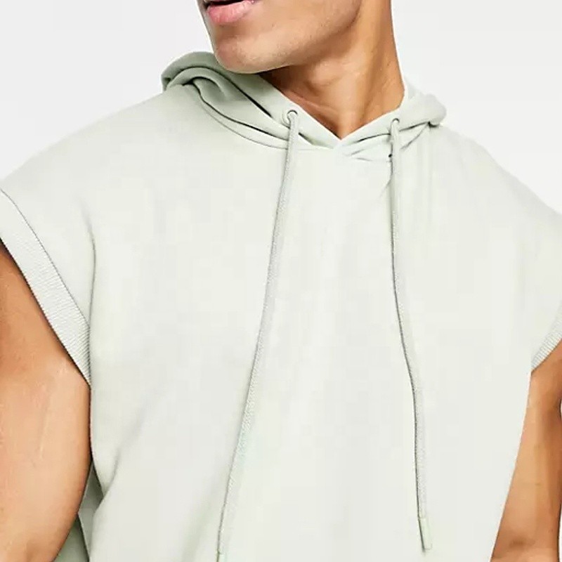Custom Sleeveless Puff Printing hoodie manufacturer | warm 100% Cotton Pullover hoodie manufacturer - 图片 4