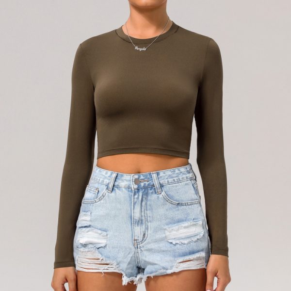 Long Sleeved Yoga T shirt Manufacturer | Gym Wear Stretch Workout Clothes Manufacturer - 图片 4
