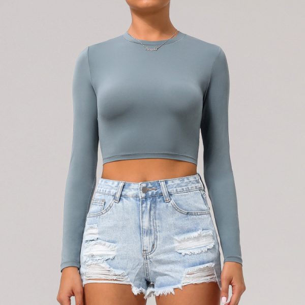 Long Sleeved Yoga T shirt Manufacturer | Gym Wear Stretch Workout Clothes Manufacturer - 图片 3