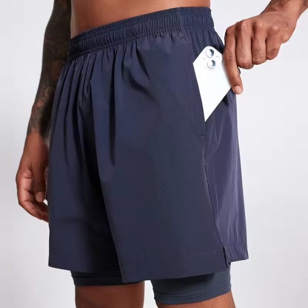 Athletic Double-Layer Running Shorts Manufacturers 丨Sportswear Open Pocket Shorts factory - 图片 3