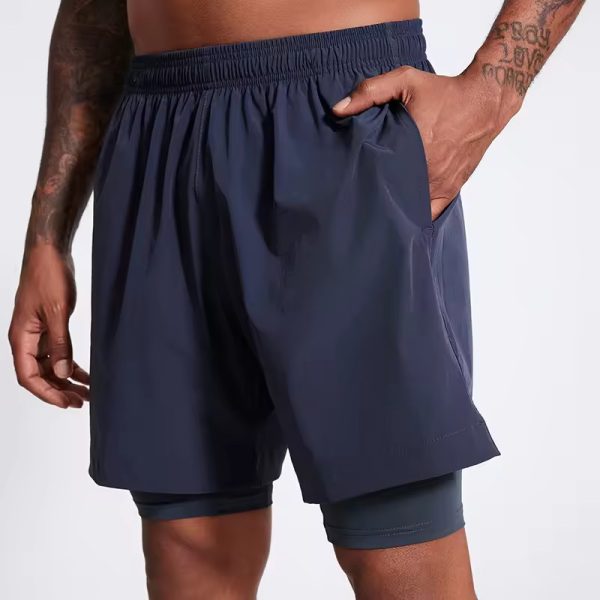 Athletic Double-Layer Running Shorts Manufacturers 丨Sportswear Open Pocket Shorts factory - 图片 4