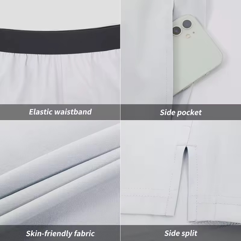 Breathable Flat Belt Sport Shorts Manufacturers 丨Lightweight Blank Gym Shorts factory - 图片 5