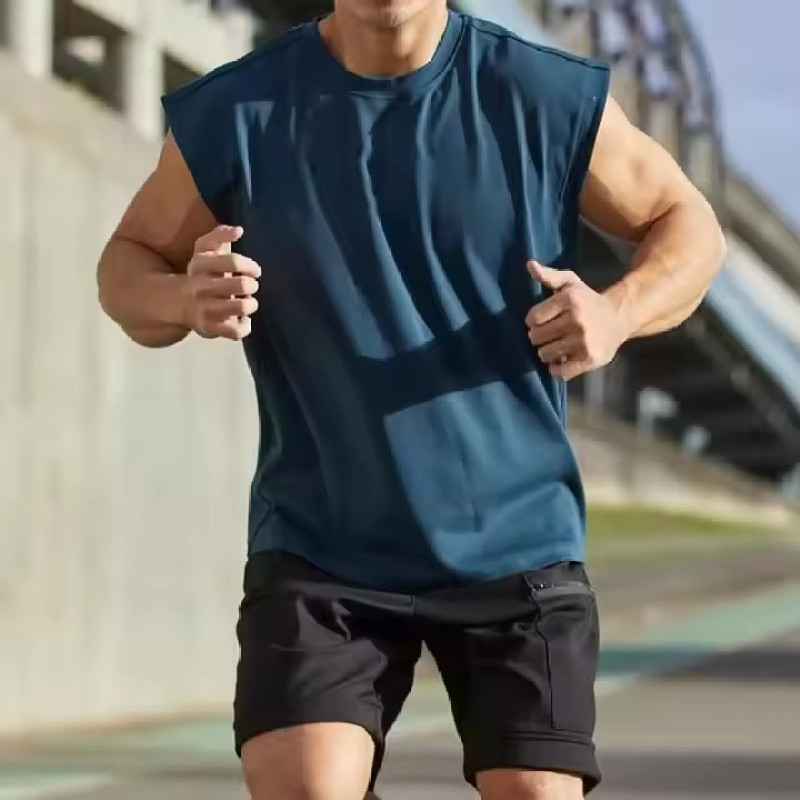 Custom Men Sleeveless Tank Top Manufacturers 丨 Plus Size Activewear Gym Tops Fitness Wear factory - 图片 2