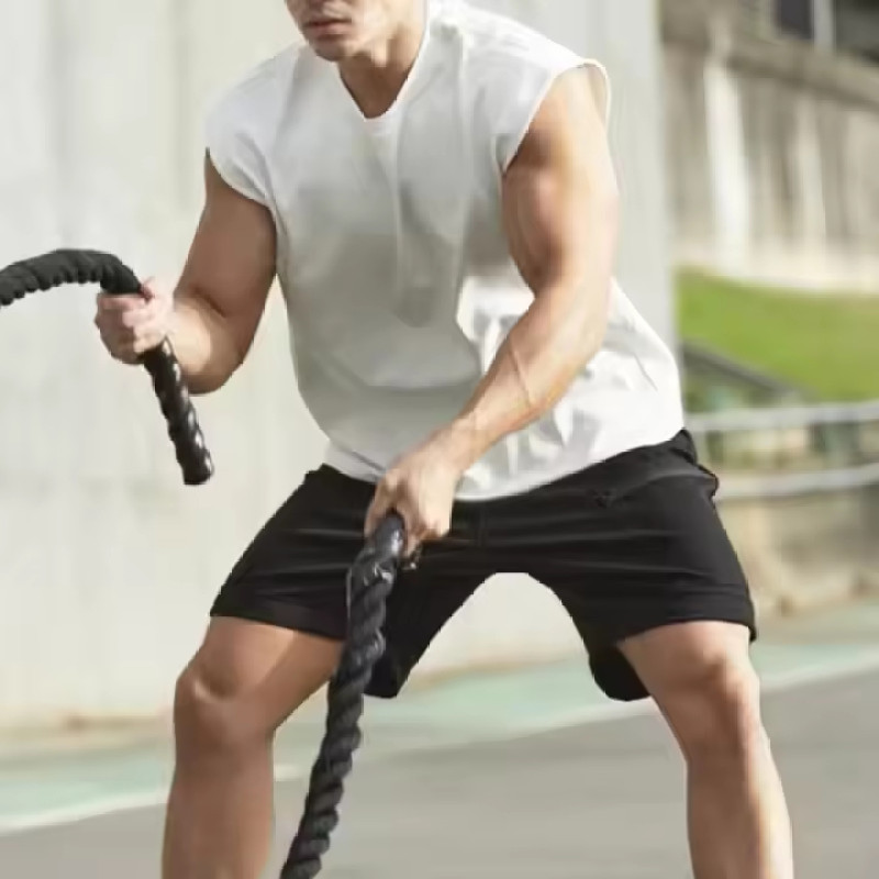 Custom Men Sleeveless Tank Top Manufacturers 丨 Plus Size Activewear Gym Tops Fitness Wear factory - 图片 4