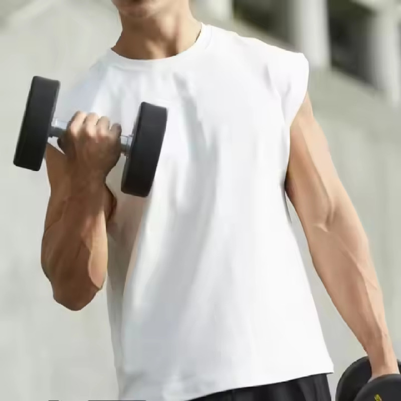 Custom Men Sleeveless Tank Top Manufacturers 丨 Plus Size Activewear Gym Tops Fitness Wear factory - 图片 5
