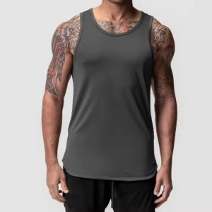 Custom Men's Cotton Tank Top Manufacturers丨 Gym Compression Athletic Stringer factory