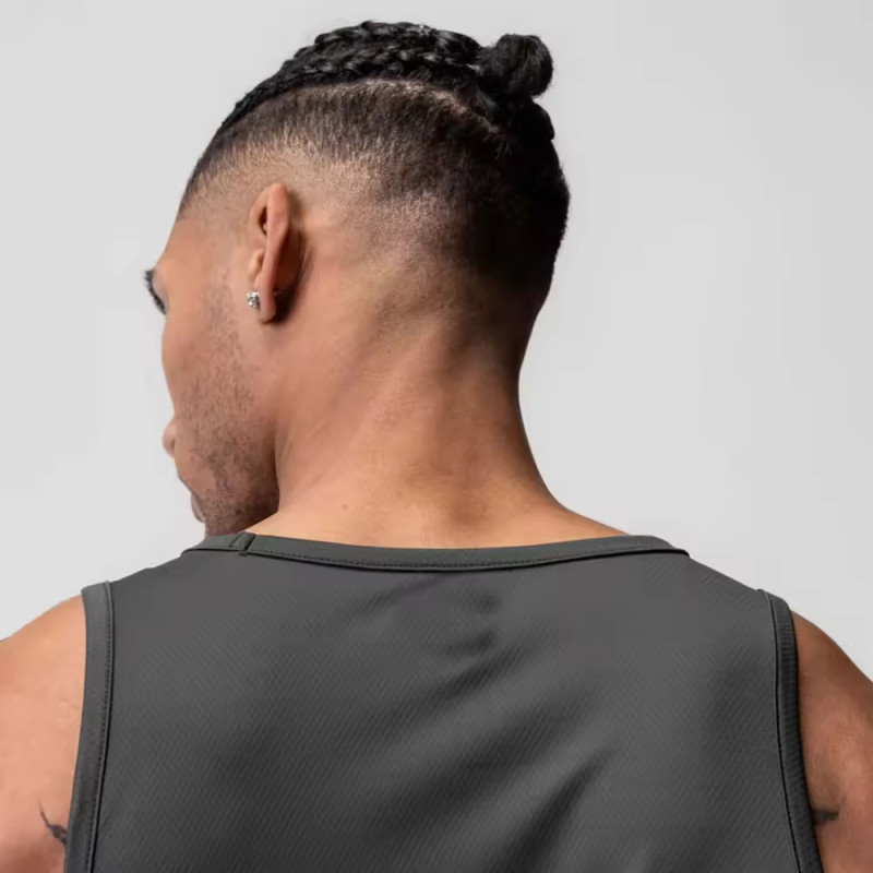 Custom Men's Cotton Tank Top Manufacturers丨 Gym Compression Athletic Stringer factory - 图片 2